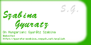 szabina gyuratz business card